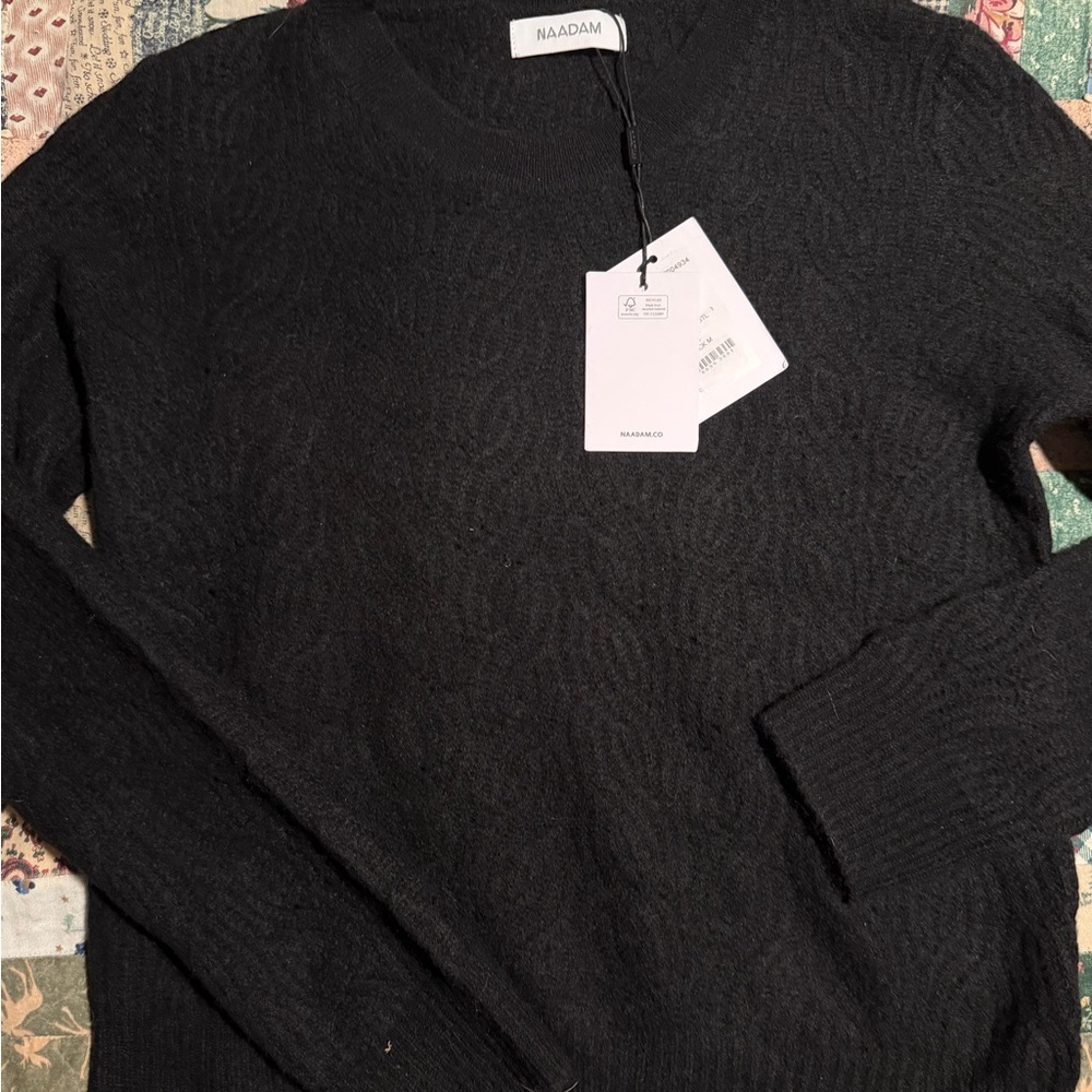 Naadam Black Women’s Sweater M Cashmere NWT